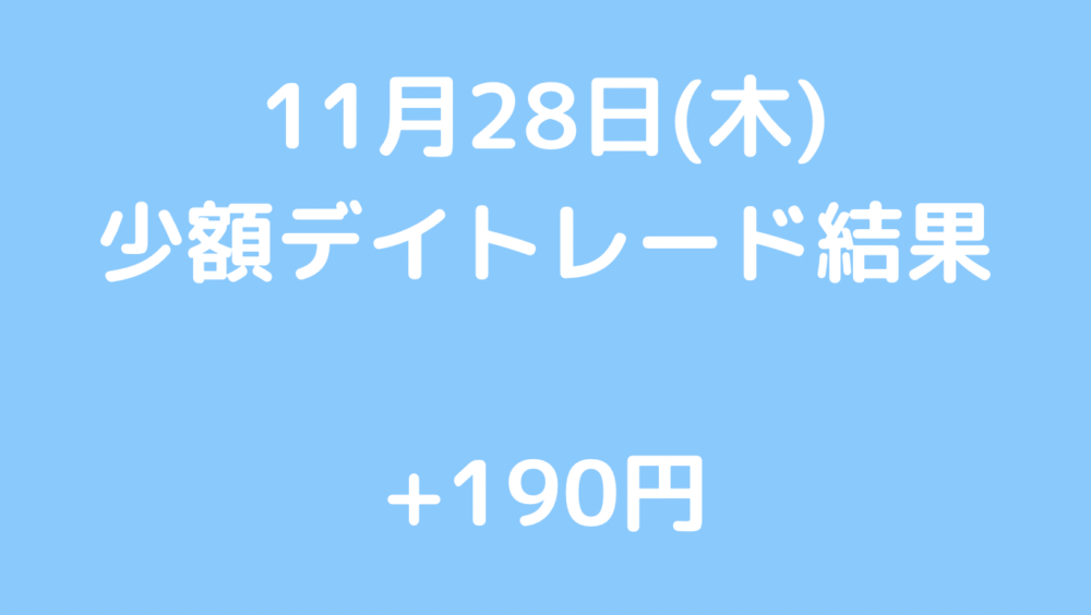 11月28日(木) +190円